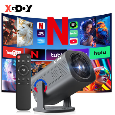 XGODY Gimbal 3 Pro 4K Beamer Projektor Android 11 WiFi Mini 340ANSI Native 720P