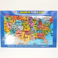 Ata-Boy Magnetic USA Map Play-n-Learn Puzzle Board New Un Opened