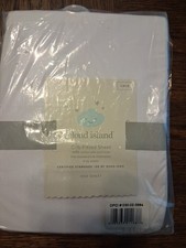 Cloud Island Fitted Crib Sheet White