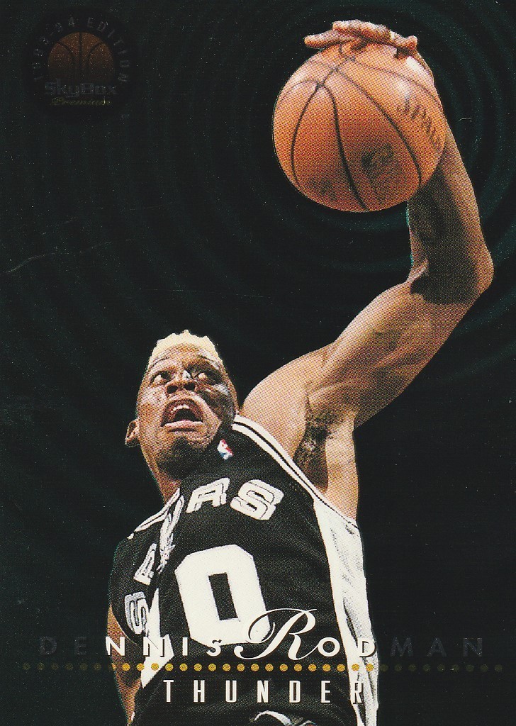 1993-94 SkyBox Premium Thunder and Lightning #TL9 Dennis Rodman/David Robinson