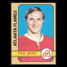 Phil Myre Rookie #109 1972 Topps Atlanta Flames Hockey Card NHL NM. rookie card picture