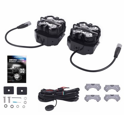 5'' LED Pod Lights Spot Beam Side Shooter White Amber DRL Off Road Driving Light