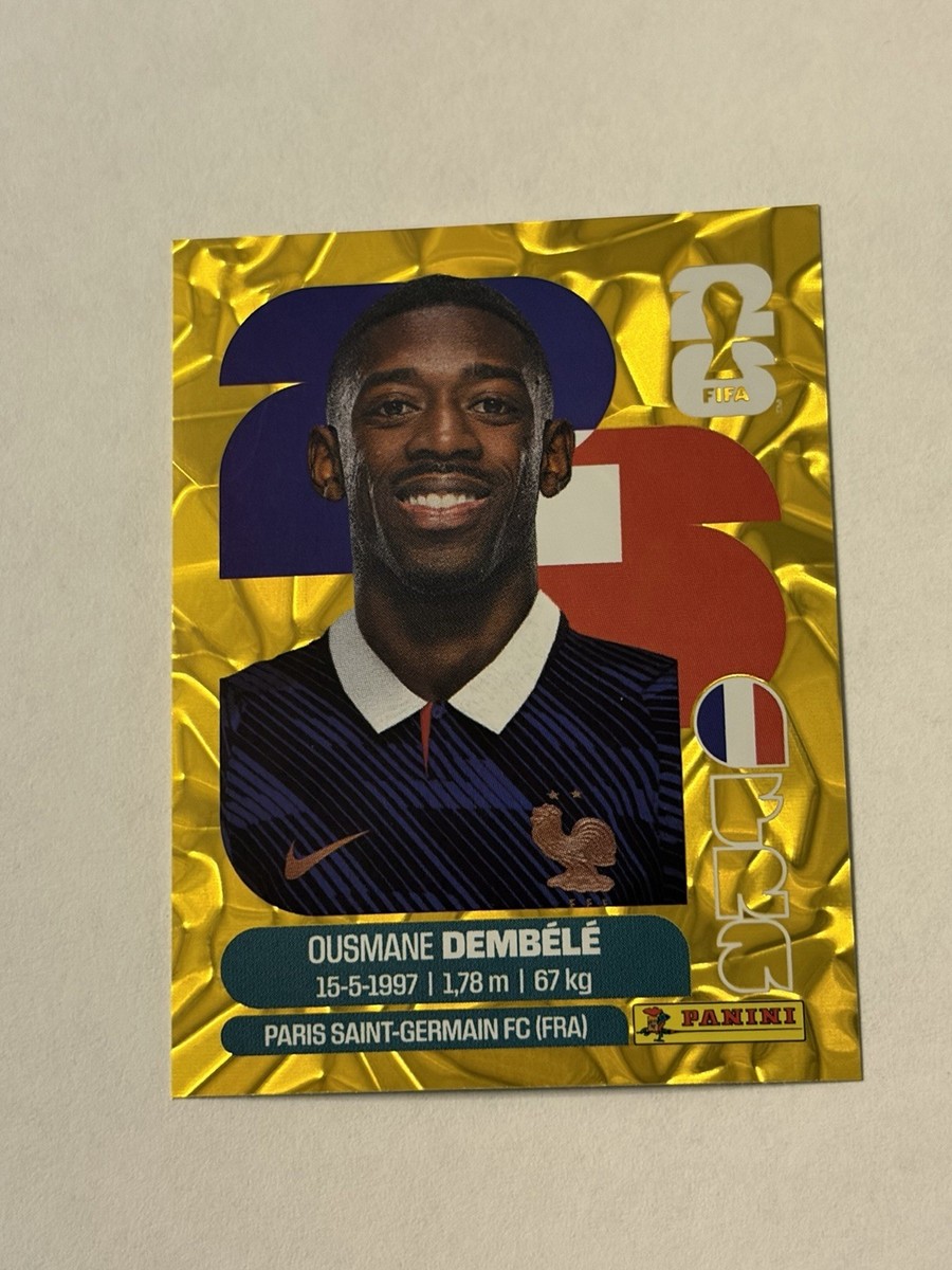 Ousmane Dembele FRA 15 Panini FIFA World Cup 2026 GOLD Sticker | eBay
