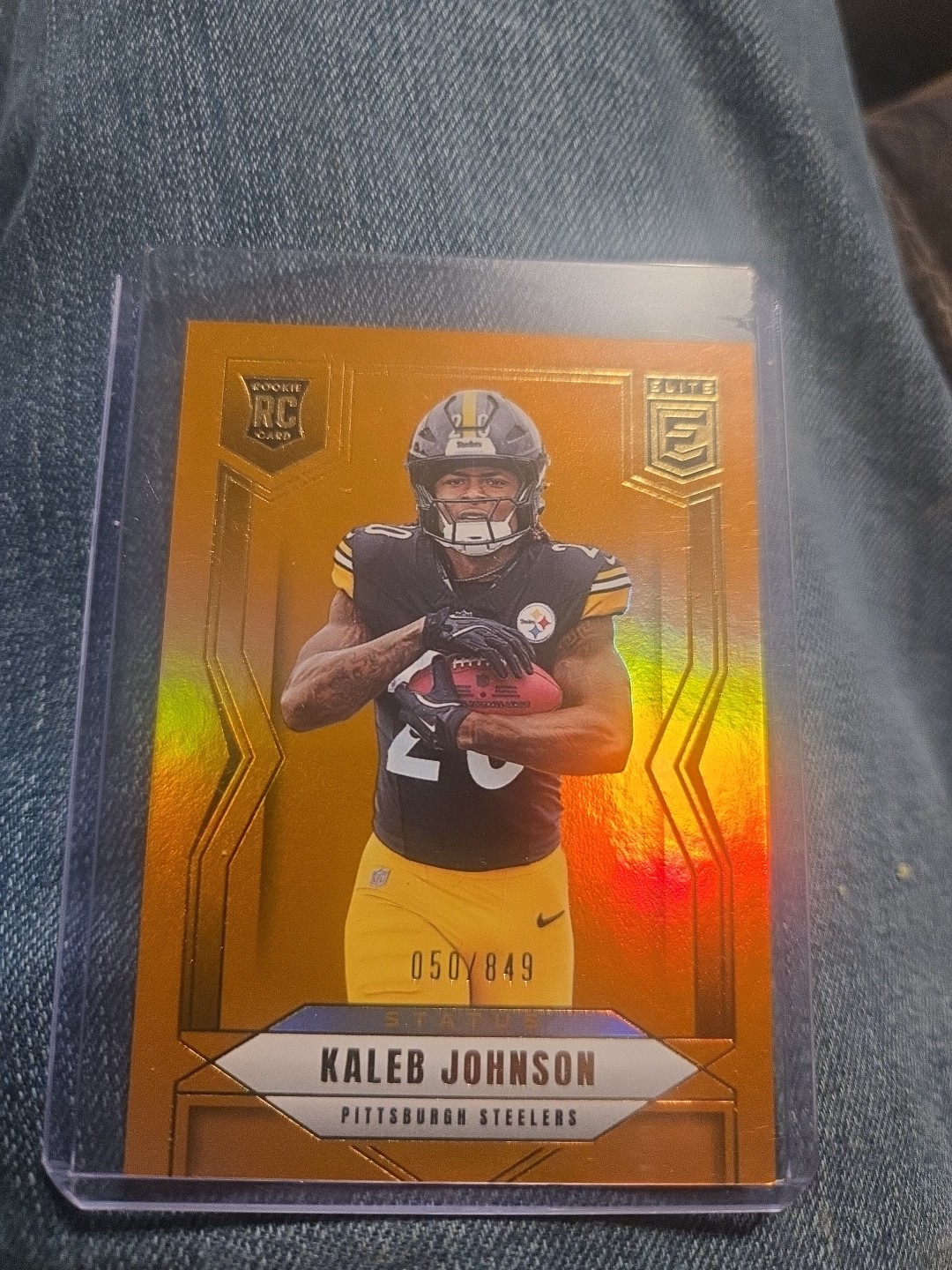 2025 Panini Donruss Elite- Kaleb Johnson Rookie Orange /199 #127 (RC)