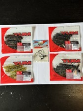 Lot Of 4 Yum Hellgrammites 3" w/1 pk Zman 1/10oz Power Finesse ShroomZ See Desc
