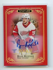 2019-20 Upper Deck Stature Autographs RC Ryan Kuffner /45 Red #130 Auto Detroit