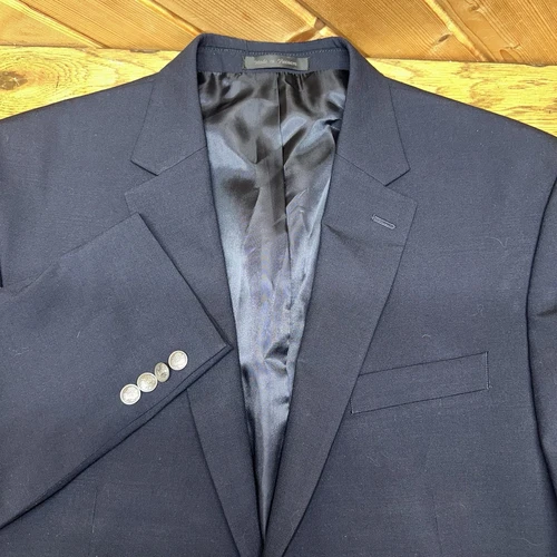 Giacca Tuta Lana Michael Kors Blu Navy Cappotto Sportivo Blazer 2 Bottoni Uomo 44L