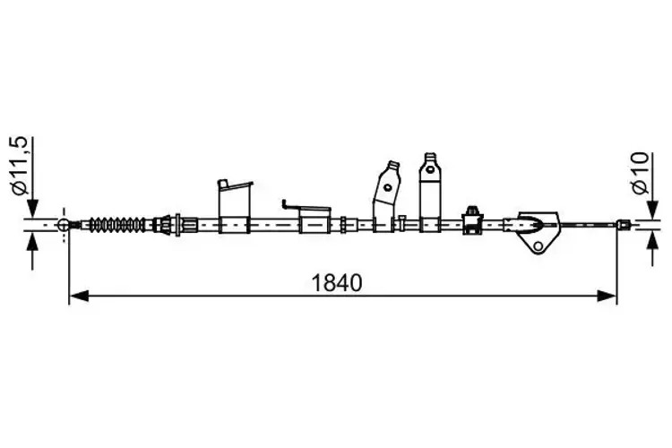 Handbremsleitung 1 987 482 653 Bosch FüR Toyota Auris Auris Kombi-image