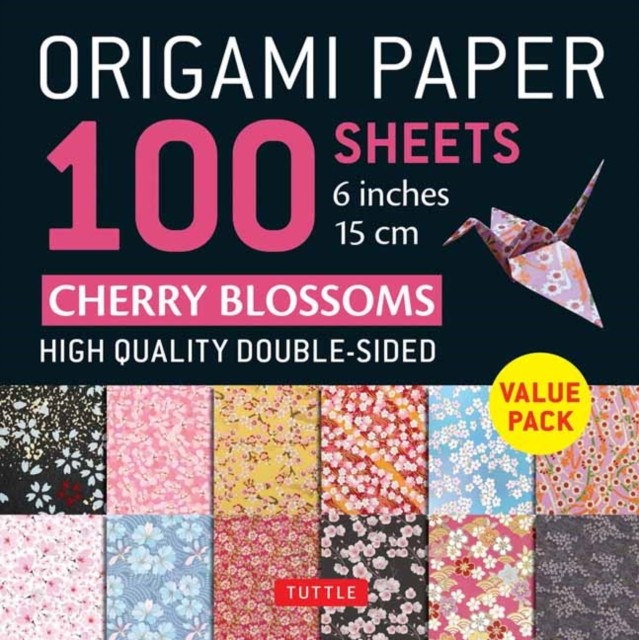 Origami Paper 100 Sheets Cherry Blossoms 6"" (15 cm) by Tuttle Studio