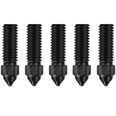Creality K1 Nozzle Kits, 5PCS Ender 3 V3 KE 3D Printer Hardened Steel 0.4Mm