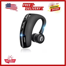 Trucker Wireless Mic blue Parrot Bluetooth Noise Cancelling Headset Earpiece New