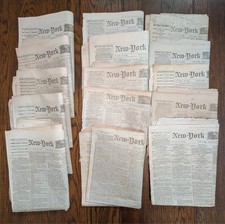 Fifteen Original 1861-1865 New York Tribune Civil War Newspapers