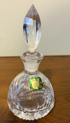 Vtg MARQUIS by WATERFORD 6.5'' Crystal CALAIS PERFUME BOTTLE w/STOPPER - Hungary