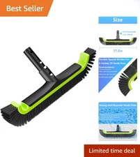 Professional-Grade Pool Brush Head - Effortless Wall Cleaning with Curve Design