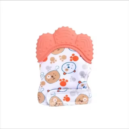 Newborn Teething Silicone Mittens Multi-Layer Breathable Chewing Mittens Baby Te