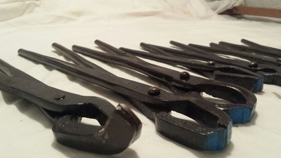 8 x Schmied Hufschmied Schmiedezange Zange Amboss handgeschmiedet Weihnachtsgeschenke