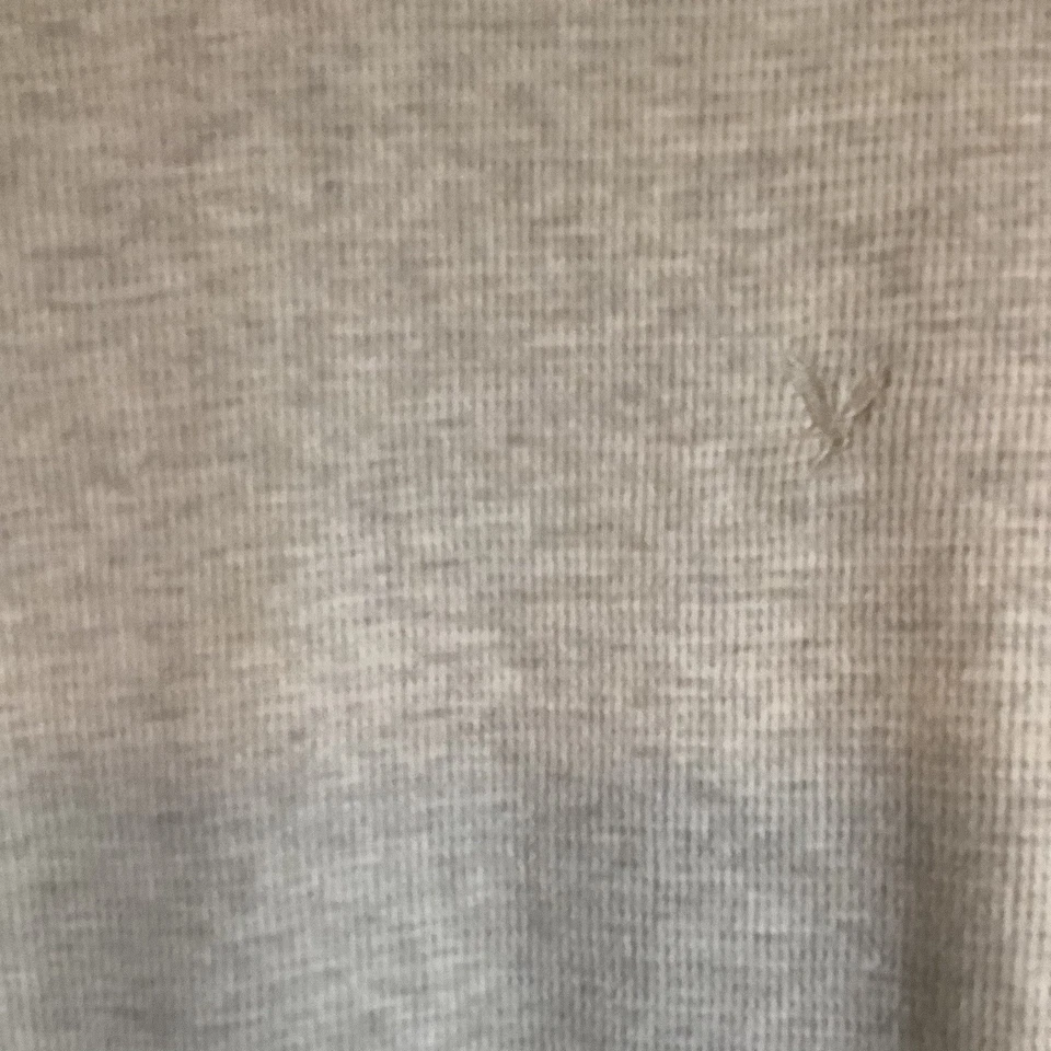 Pullover térmico suave American Eagle para hombre, talla pequeña, crema brezo, mangas largas Foto 2 de 4