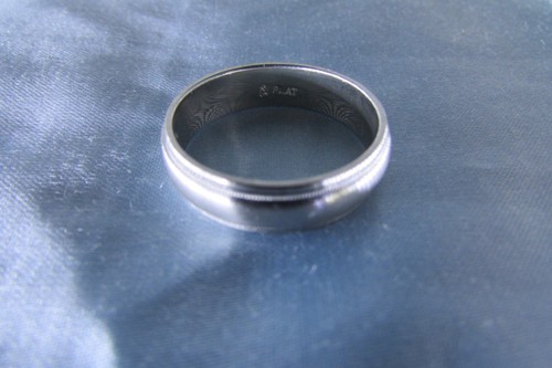 Mens 950 Platinum Band Ring Size 11 - Picture 4 of 6
