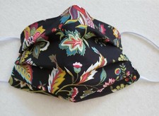 Handmade Cotton Face Mask with Nose Wire, Filter Pocket, Reversible 2 masks in 1