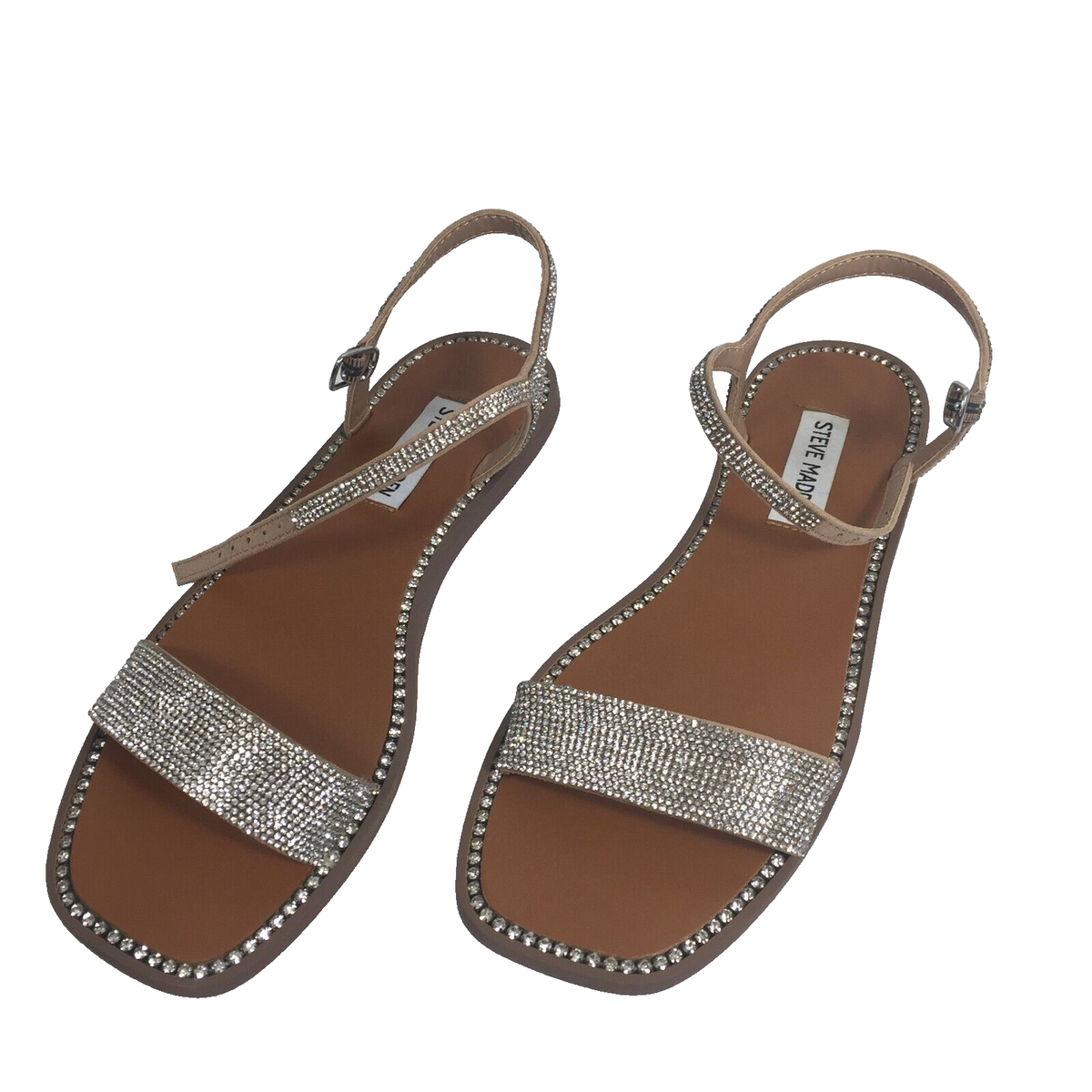 Steve Madden Nisha Nickel Rhinestones Sandals Steve Madden Nisha