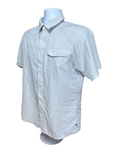 Mountain Hardware Shirt Mens Small Gray Button Up Canyon Hiking Trekking Outdoor - Picture 2 of 11
