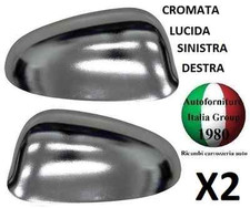 COPPIA CALOTTE SPECCHIO RETROVISORE SX+DX CROMATE LUCIDE PER DELTA 08> 2008>
