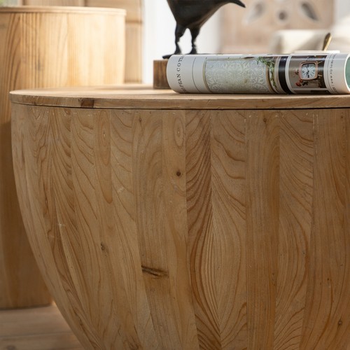 Mesa de centro de madera de 31,50" con forma de cubo mesa auxiliar con espacio de almacenamiento para sala de estar - Imagen 10 de 12