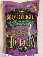 BBQR's Delight Hickory Flavor BBQ Wood Pellets Grill Fuel 1 Lb Bag All Natural