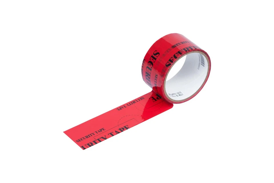 Tamper Evident Security Tape 2" (50mm) X 55 Yards, 3.2 Mil, Red Tape, 1 Roll - Image 2 of 4