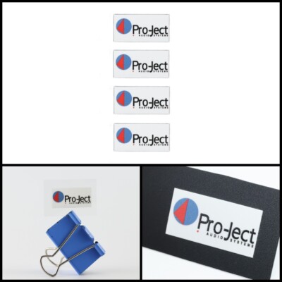 Pro-Ject Turntable logo badge Sticker Decal waterproof 31mm(1.22'')X16mm(0.63'')