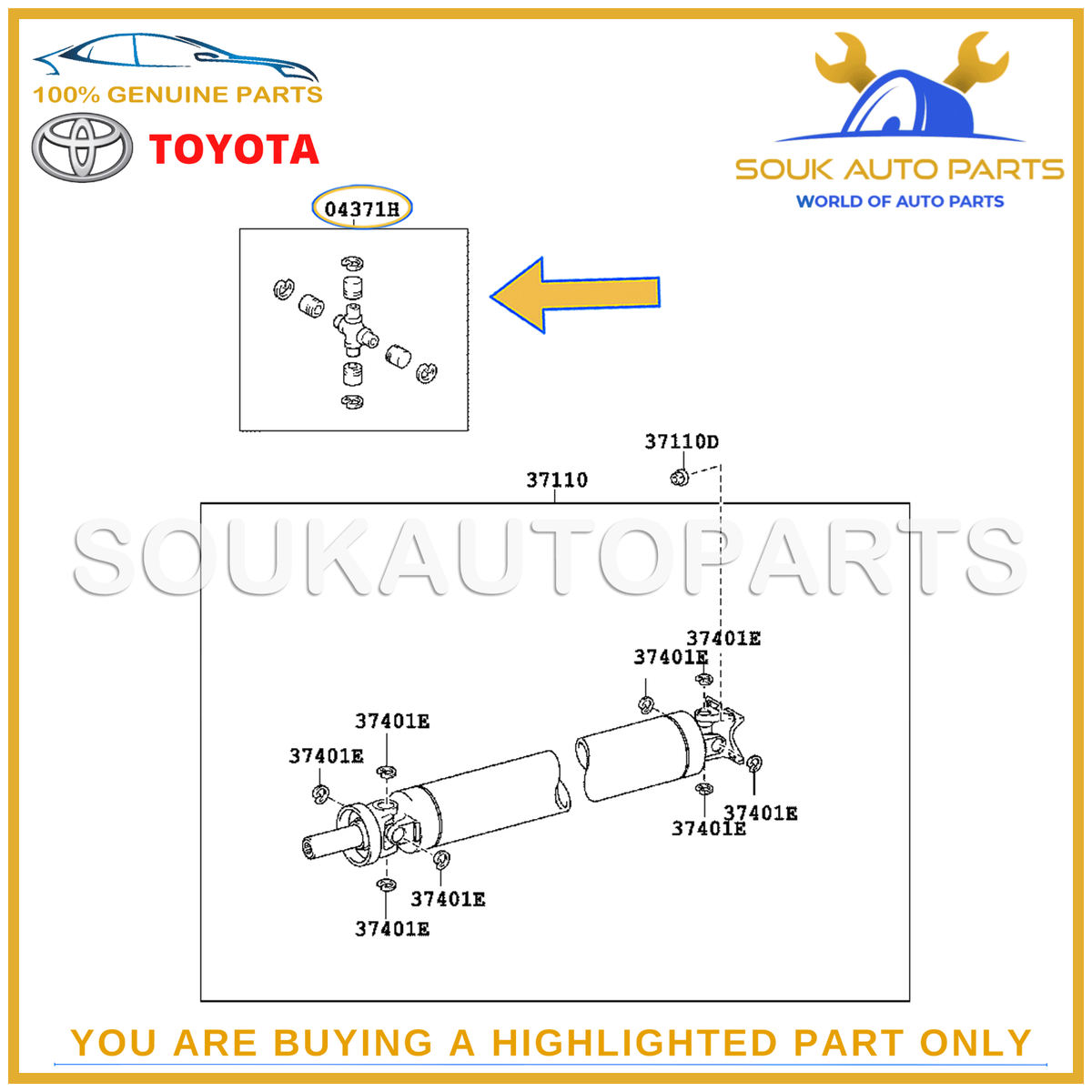 04371-0C084 Genuine Toyota SPIDER KIT 043710C084 OEM TUNDRA