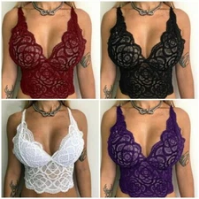 Bralet Lace Bustier Cami Women Crop Floral Tops Bra Bralette Vest Sexy Top Tank