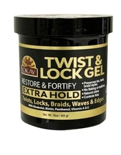 OKAY Twist & Lock Gel- Restore & Fortify- EXTRA HOLD- Twist, Locks , Braids Wave