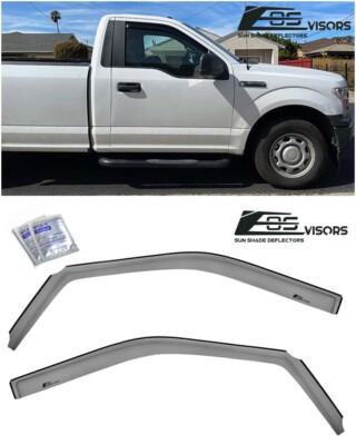 EOS For 15-20 Ford F150 Standard Cab | IN-CHANNEL Side Window Visors Rain Guards