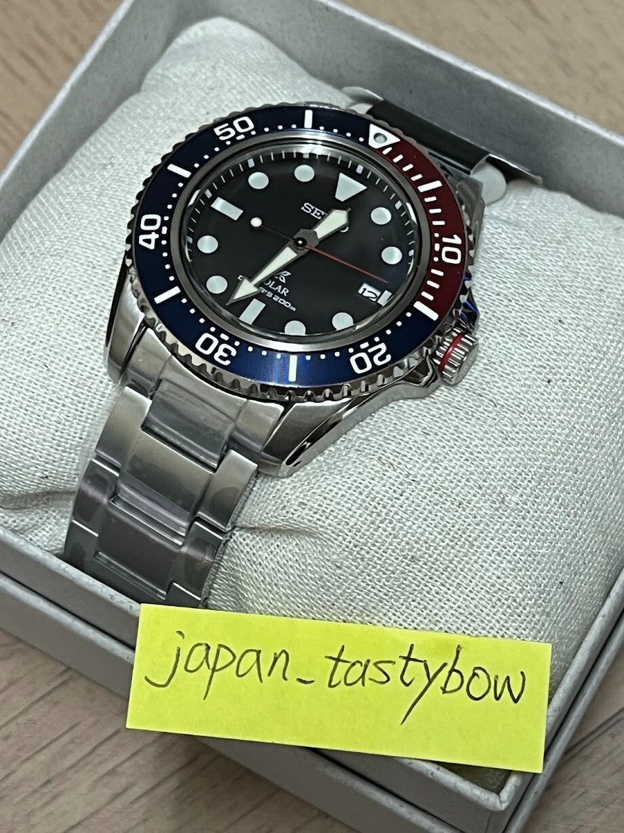 Seiko Prospex SBDJ053 Pepsi Solar Stainless Sapphire Diver Scuba