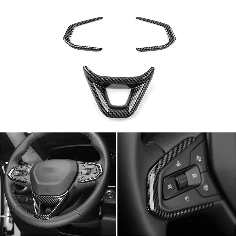Carbon Black OShape Steering Wheel Frame Cover Trim For Chevy Trax Trailblazer eBay
