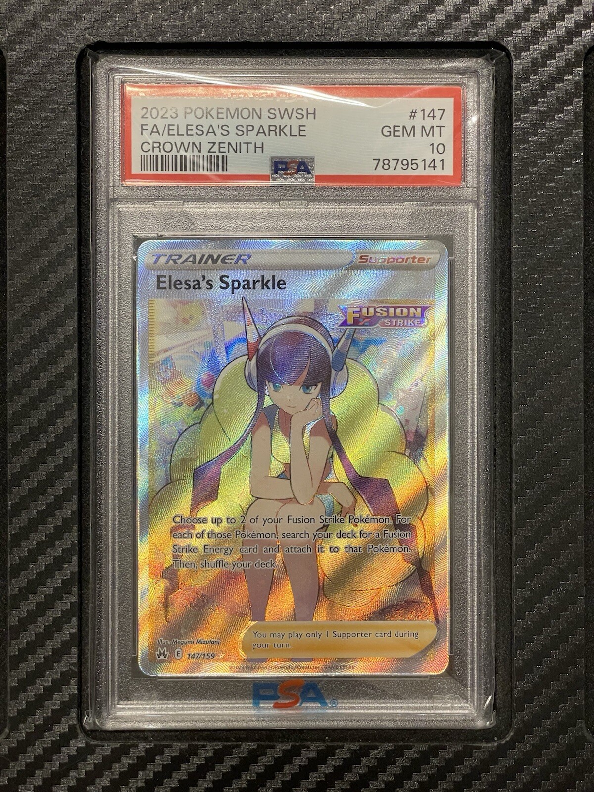 2023 PSA 10 FA Elesa's Sparkle Full Art 147/159 Pokemon TCG SWSH Crown Zenith
