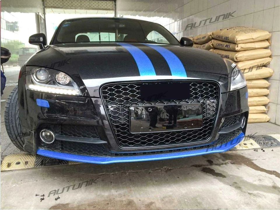 For 2006 2007 2008 -2014 Audi TT MK2 Honeycomb Front Black Grille TTRS Style Foto 3 de 4