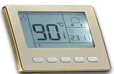 Thermostat Raumthermostat programmierbar Wochenprogramm UP goldfarben #840