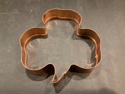 Crate & Barrel Large Copper Cookie Cutter St. Patrick s Day Lucky Shamrock  