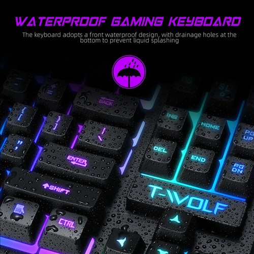 USB Wired Mechanical Gaming 104 Keys Keyboard RGB LED Backlit For Windows PC AU - Picture 5 of 12
