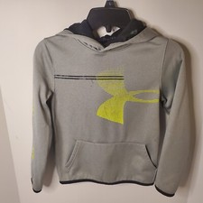 Boys Gray Under Armour Hoodie Coldgear YSM/JP/CH