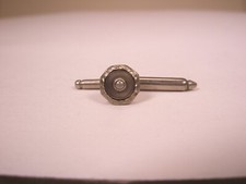 SINGLE 1 5/16" Gray Octagon Mother of Pearl Vintage Formal Tux Shirt Stud c137
