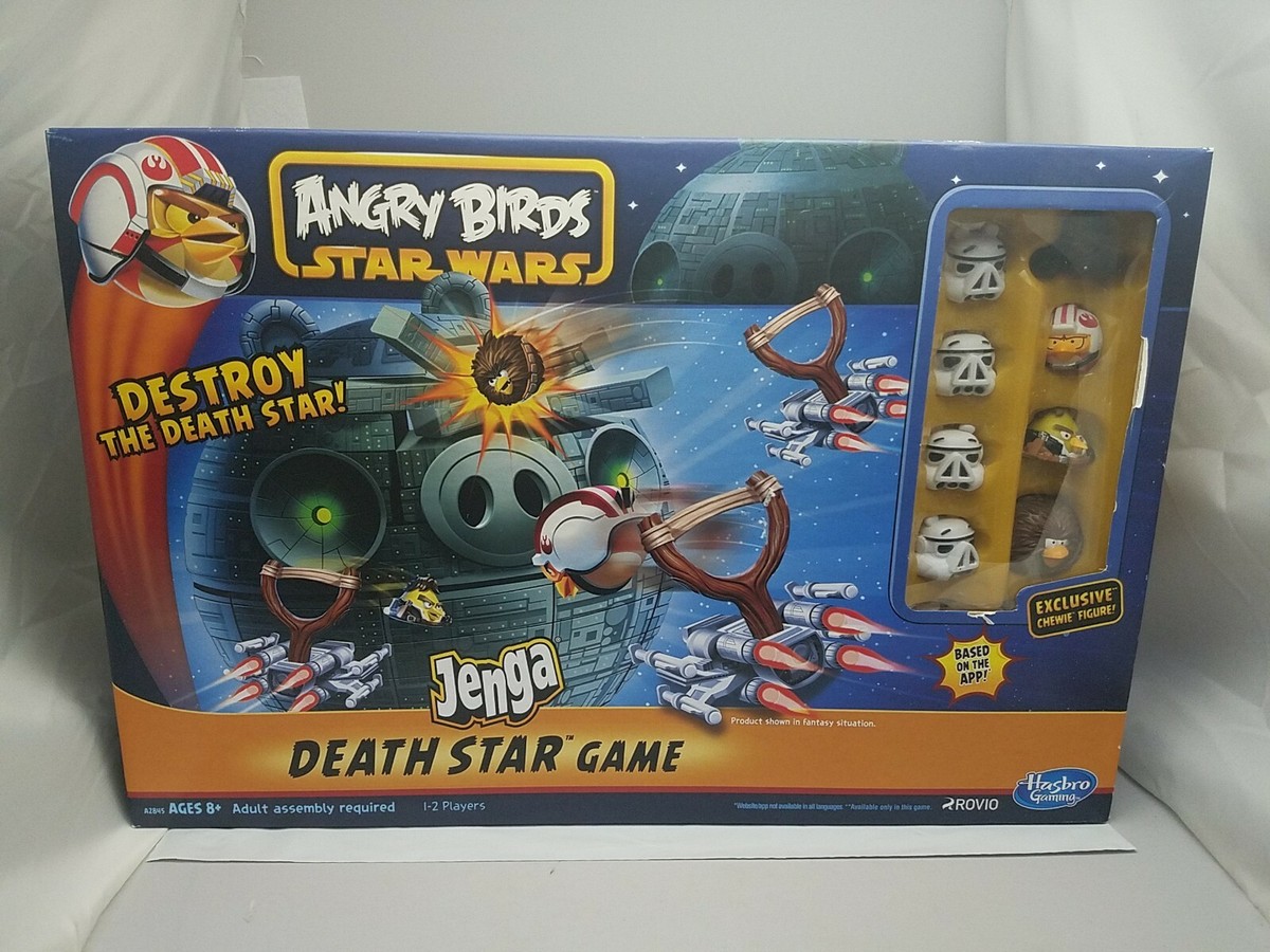 Angry Birds Star Wars Jenga – Étoile De La Mort, Lanceur X-Wing, Figurines Luke, Han, Chewbacca, Darth Vader, 31 Blocs