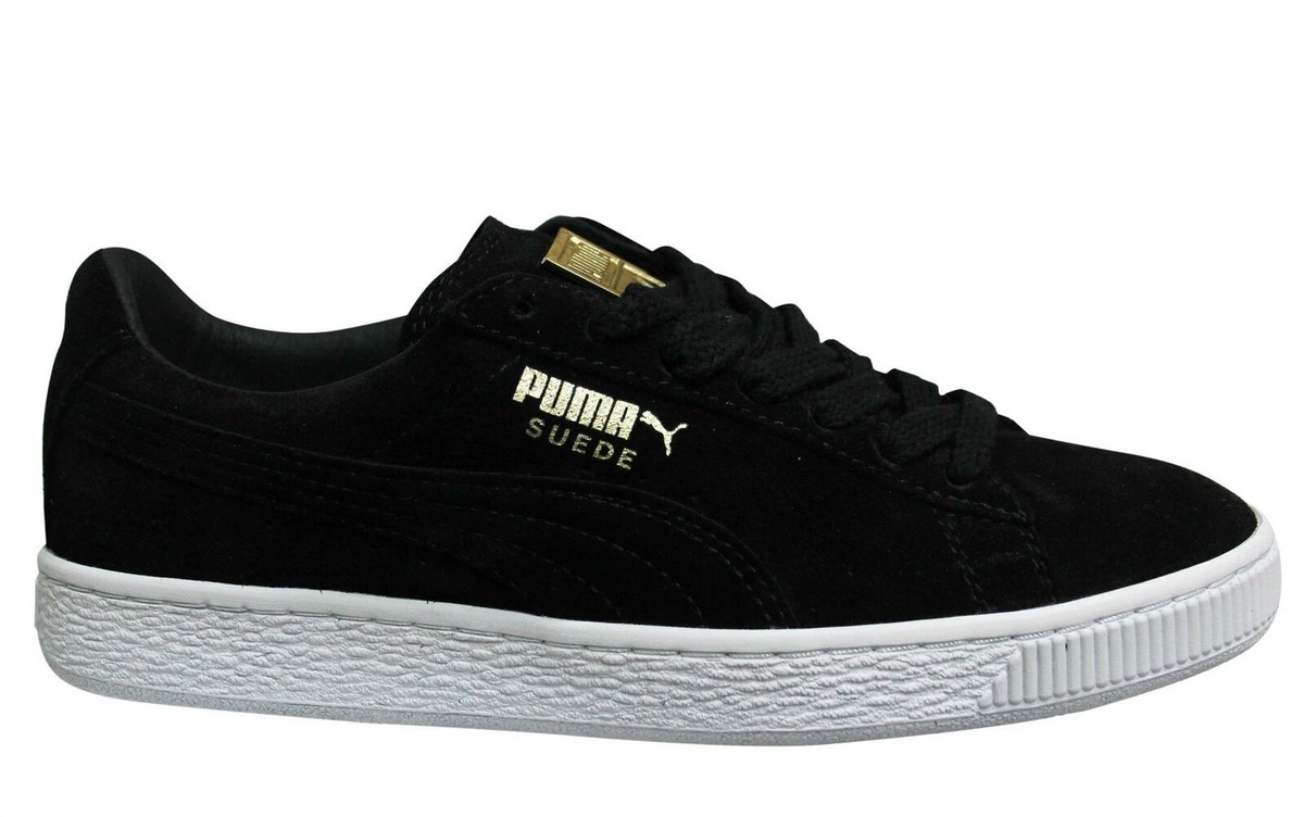 Puma Suede Classic Badge Jr Puma Suede Classic Metal Badge Mens Black  Trainers