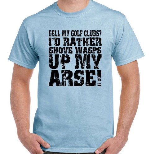 Golfing T-Shirt Sell My Golf Clubs? Mens Funny Player Ball Tee Course Shoes Top - Picture 13 of 24
