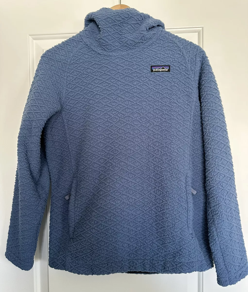 Patagonia Diamond Capra Hoodie Fleece Size Small Woolly Blue