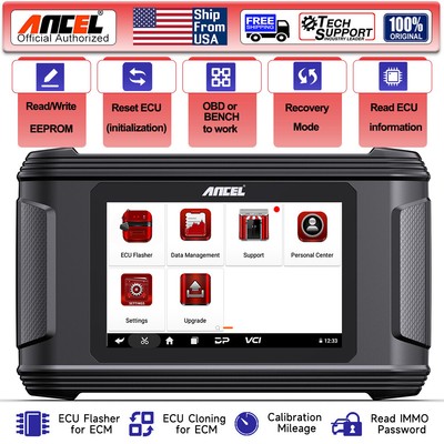 ANCEL EC500 Car Mileage Correction Diagnostic ECM ECU Flashing Clone Tool Kit