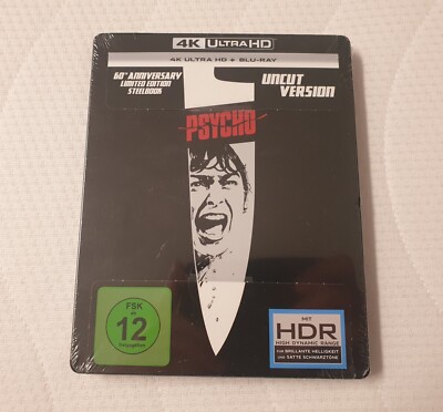 Psycho (1960) 4K UHD + Blu-ray Steelbook Neu OVP bluray aus Sammlung Uncut