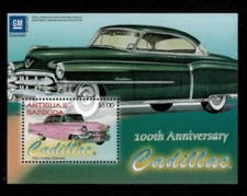 Antigua 2003 - Cadillac Cars - Souvenir Stamp Sheet - Scott #2685 - MNH